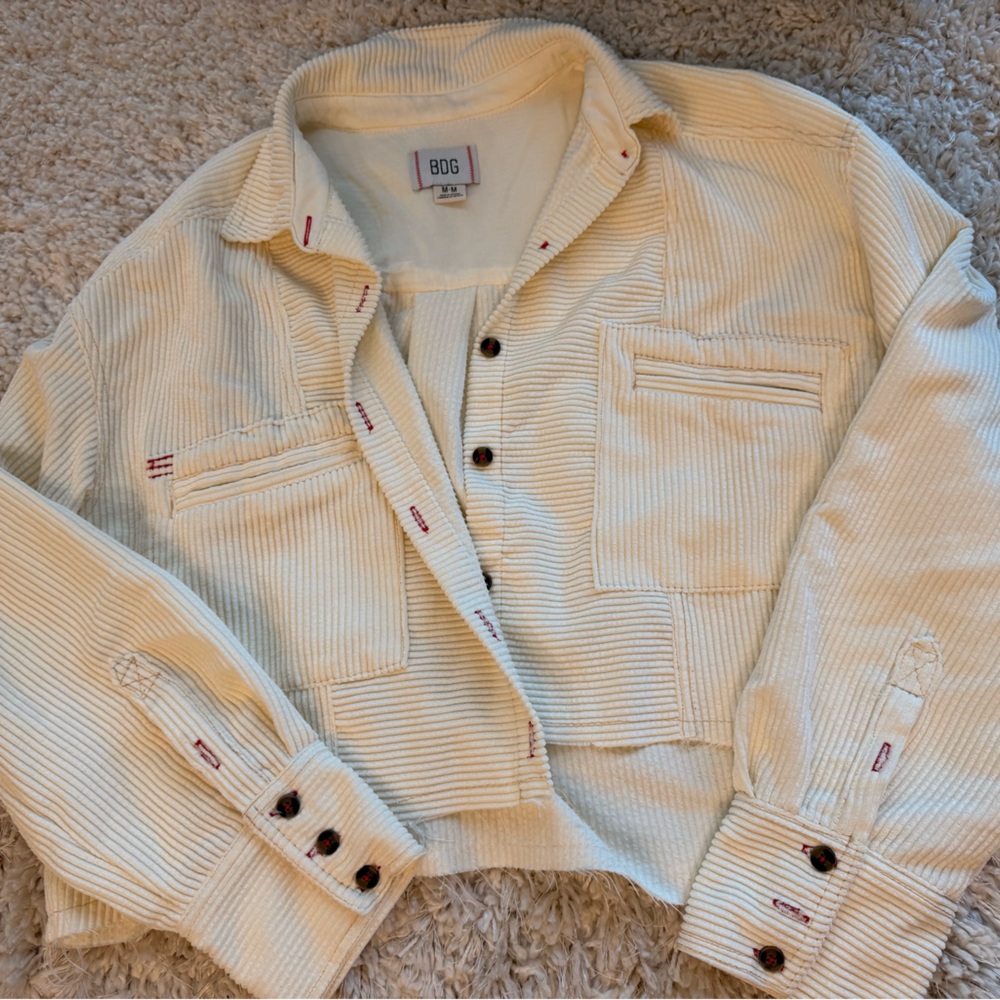BDG Off-White Corduroy Shirt